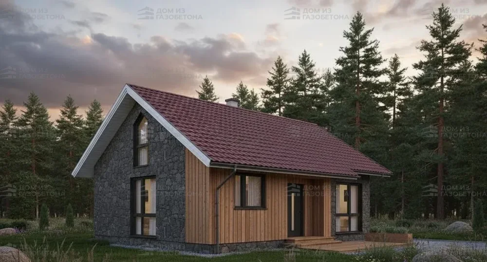 Проект Одноэтажный дом 9 на 8, 59 м2