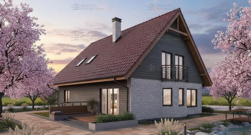 Проект Двухэтажный дом 14 на 12, 258 м2