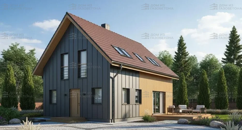 Проект Двухэтажный дом 13 на 10, 164 м2