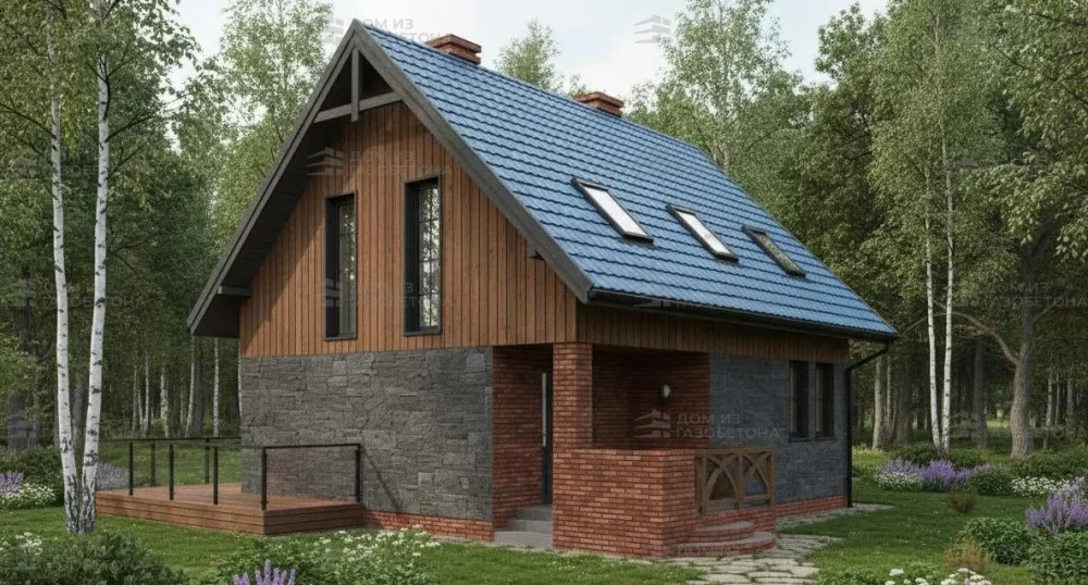 Проект Двухэтажный дом 8 на 9, 96 м2