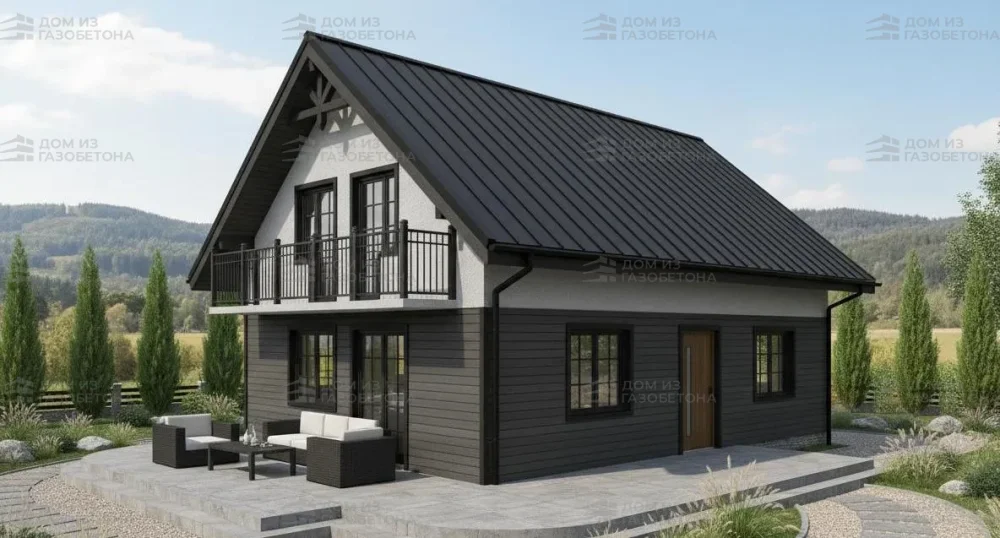 Проект Двухэтажный дом 8 на 11, 129 м2