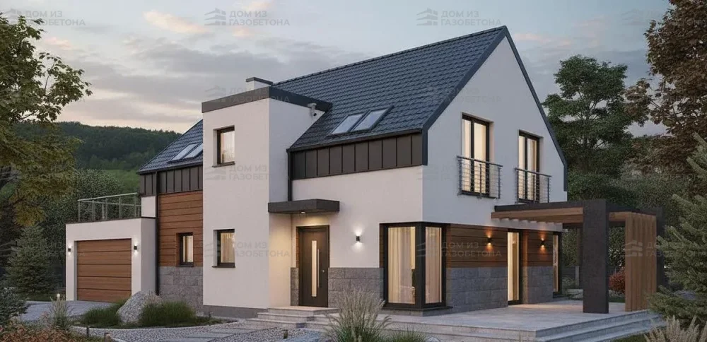 Проект Двухэтажный дом 11 на 16, 210 м2