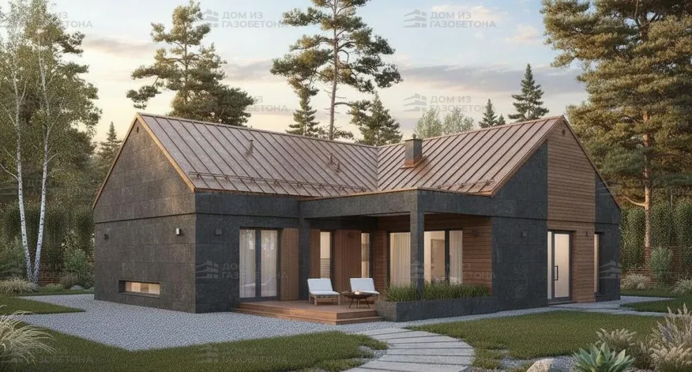 Проект Одноэтажный дом 14 на 21, 160 м2